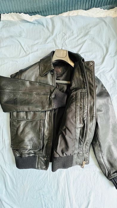 Натуральная кожаная куртка (черный)