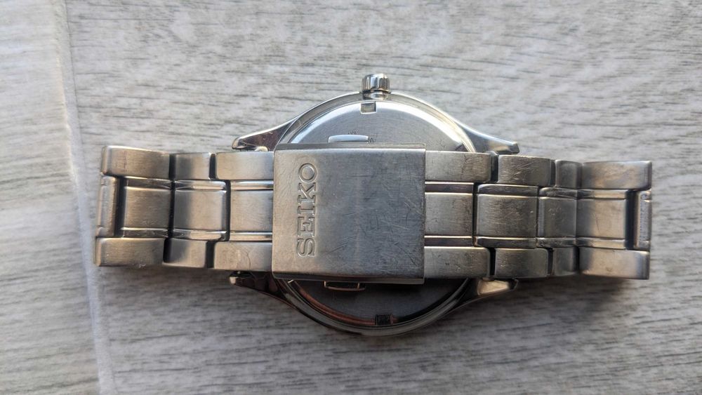 Ceas Seiko solar titan V157-0BX0 cadran negru sunburst, hacking