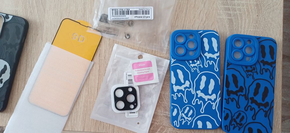 2бр.калъф за Iphone 13 pro,1бр протектор и 1бр протектор за камера