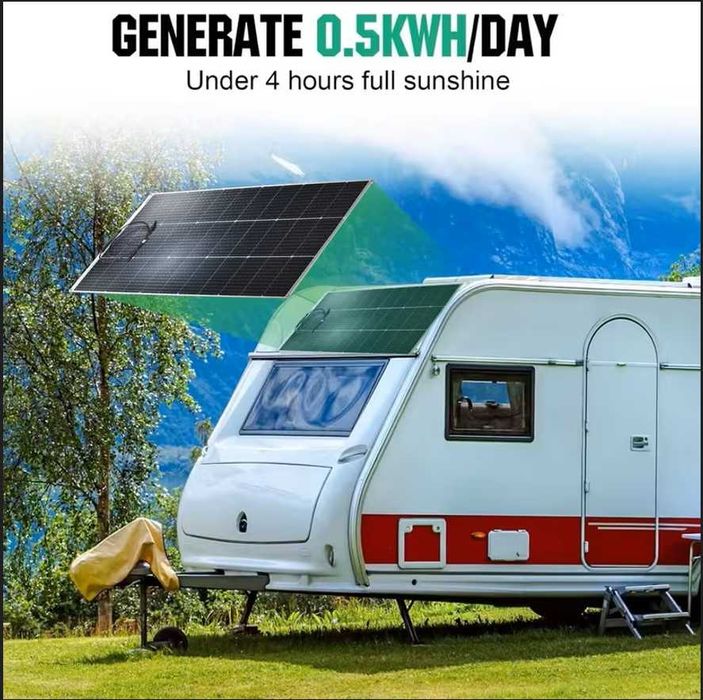 Panou Solar Fotovoltaic Flexibil 125W 12VCamping Rulota