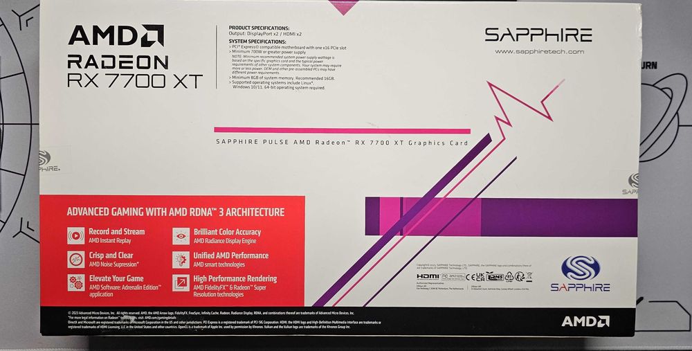 AMD Radeon RX 7700xt 12gb