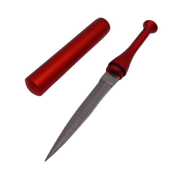 Mini cutit vanatoare Home Run, bata baseball, otel, 11.5 cm, rosu