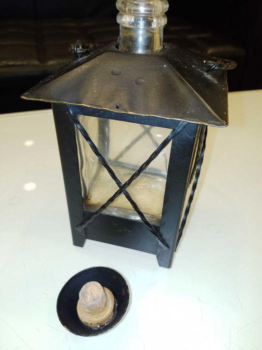 Lampa/felinar cu sticla si mecanism muzical - piesa RARA