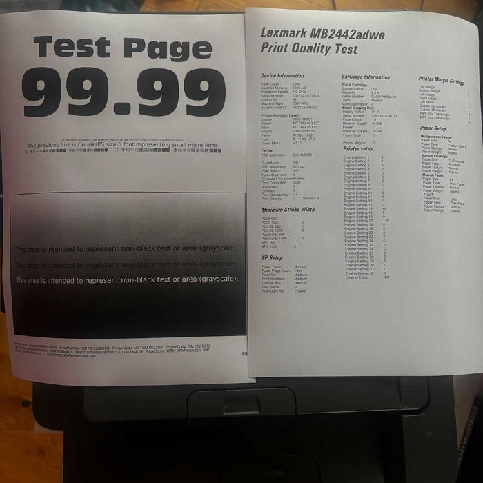 Lexmark MB2442adwe - Multifuncțională Laser Ca Nouă (1.859 pagini]