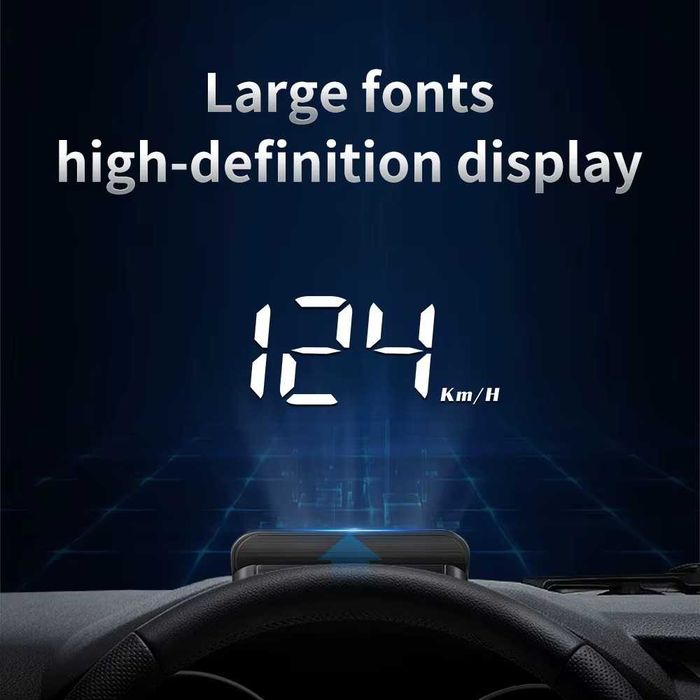 Head up display hud дисплей OBD2 OBDII дигитален километраж за предно стъкло кола ОБД2