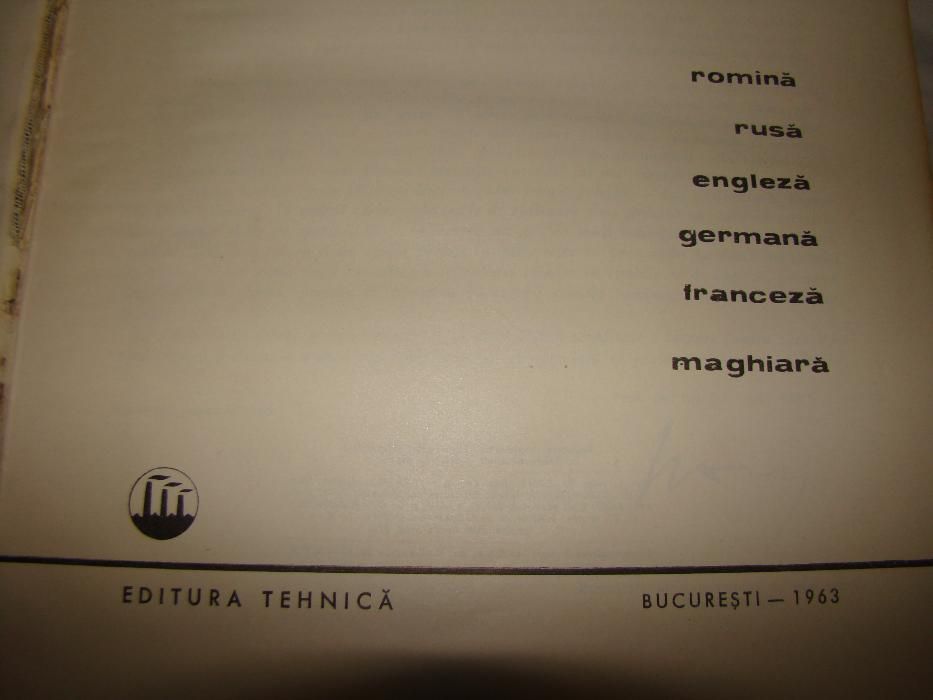 Dictionar tehnic poliglot - 1963