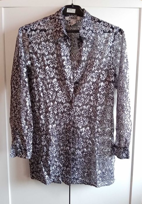 Дантелена риза в сребристо и сатенена риза райе