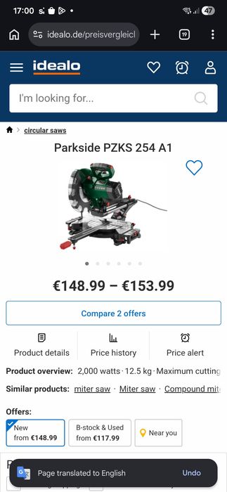 Circular Culisabil Parkside - Model pzks 254 A1