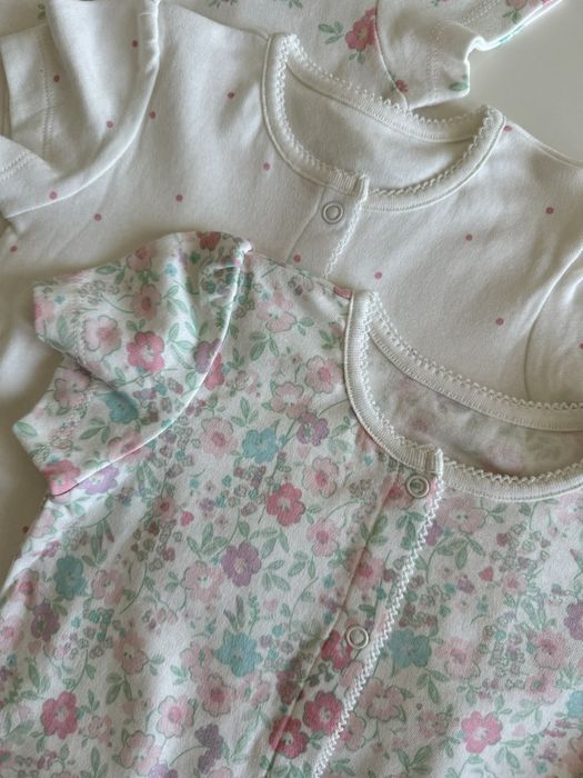 4бр. Комплект Ромпъри къс ръкав 9-12м