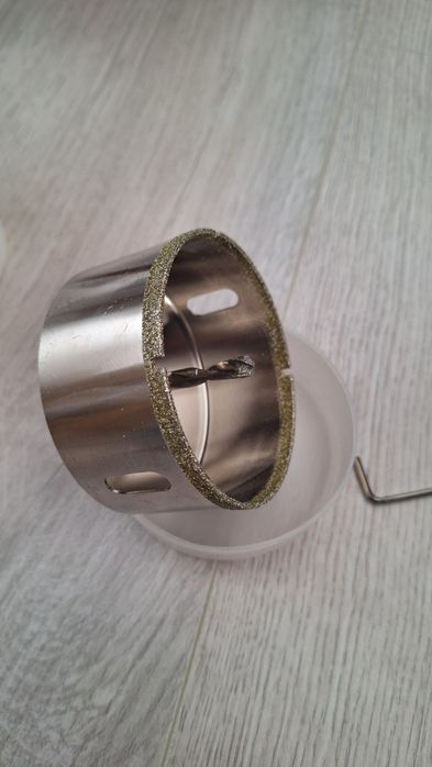 Burghiu diamantat 80mm cu pilot pentru placă porțelan sticlă marmură ceramică