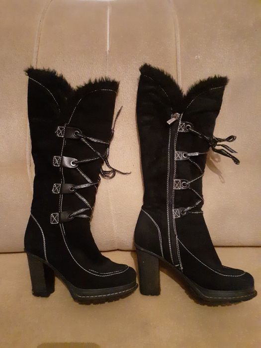 Сапоги итальянские, натуральная замша