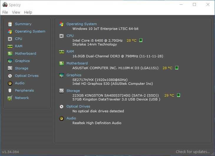 Kit Pc : ASUS - H110M-K D3, CPU i5 6400 3,3 GHz, 16 GB DDR3,