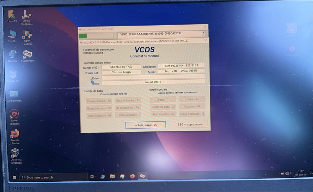 Vand Tester/Diagnoza VAG-COM VCDS Premium + Lenovo ThinkPad L380, de 14 inchi, cu  i3-8130U, 8Gb Ram, SSD 128 gb, baterie noua