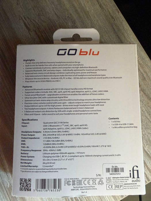 DAC iFi audio GO blu Garantie!