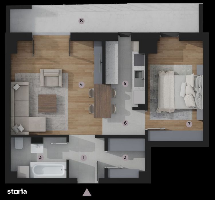 Apartament de vanzare, 2 camere, bloc C2, Zona Tatarasi-Venetia