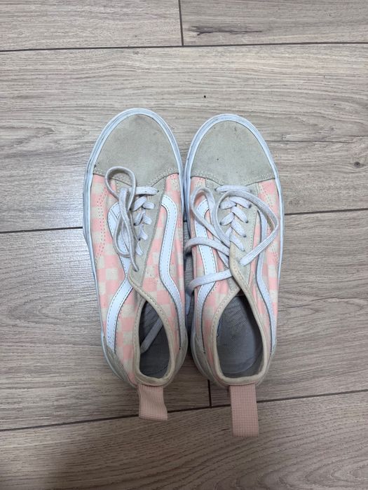 Кеды Vans Old Skool (розово-бежевый checkerboard)