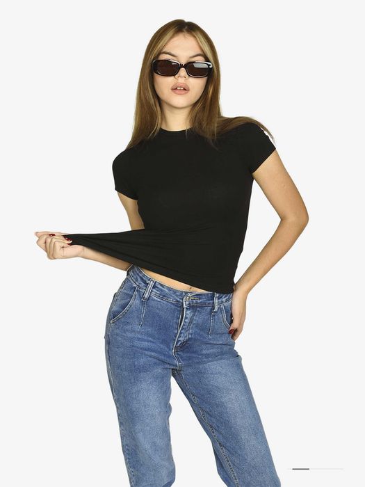 Топ в рубчик чёрный, S-XL — продаю по себестоимости