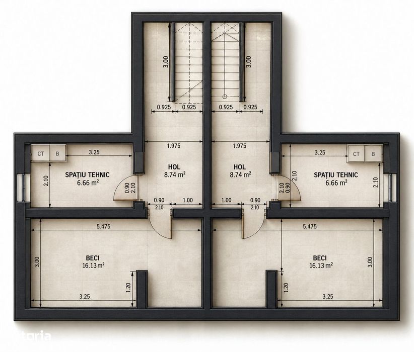 Duplex cu garaj, 196 mp utili 250 mp teran, Manastur