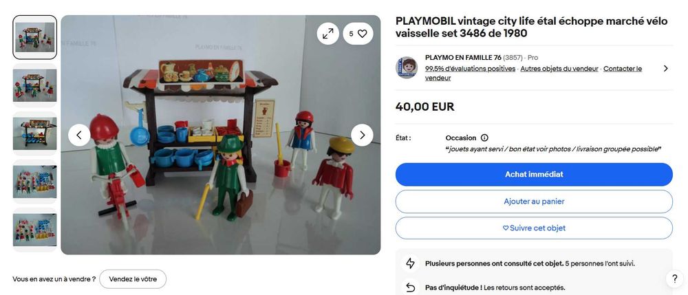 Playmobil 3486 Piata medievala anii 1980