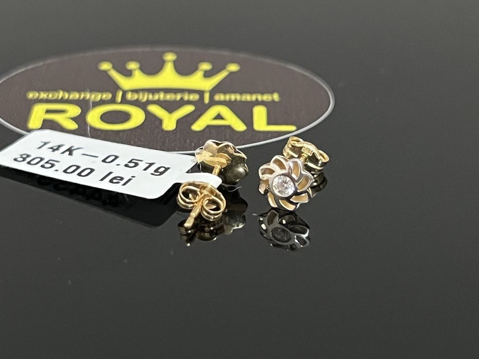 Bijuteria Royal CB : Cercei copil aur 14K 0,51 grame