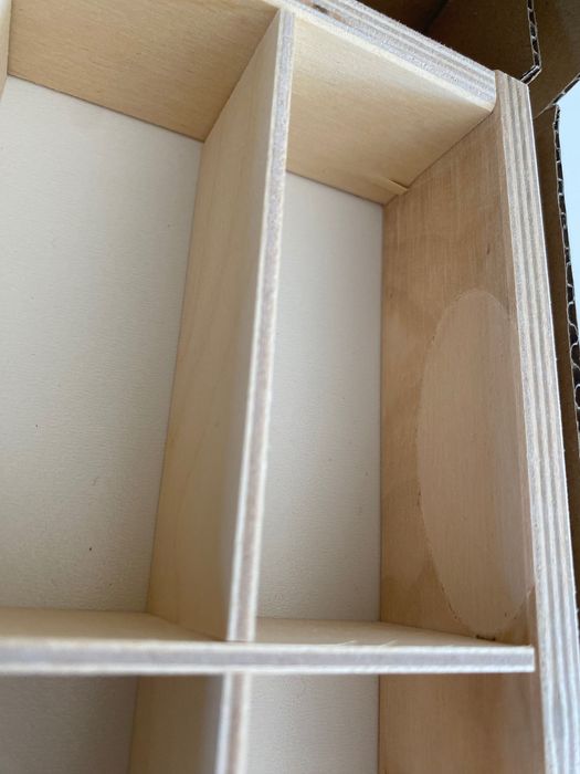 Дефектен дървен рафт, етажерка за колички, 90 отделения, Hot wheels