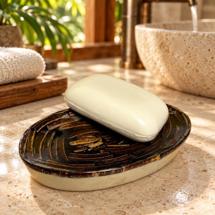 Săpuniere handmade din ceramică, scoici și lemn – de la 25 lei