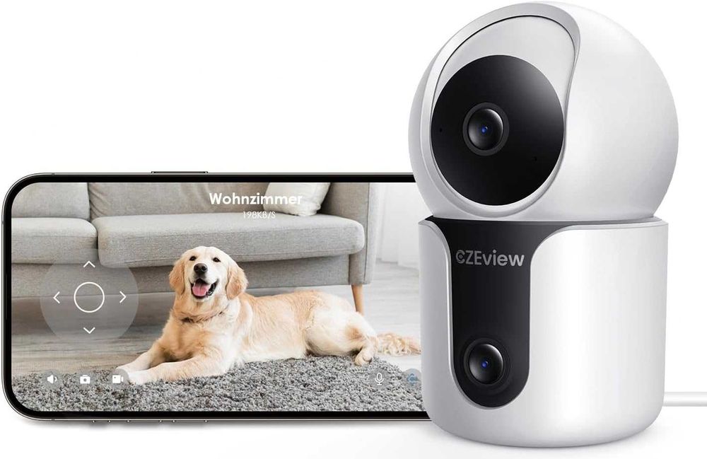 Camera WiFi de supraveghere interioară cu 2 camere 2K + 2K