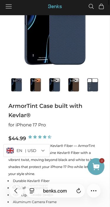 Benks iPhone 17 Pro ArmorTint