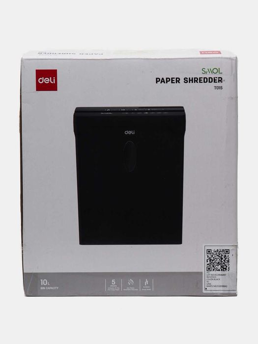 Уничтожитель бумаг Deli ET015 12л (Шредер) Скидки !!! Акция !!!