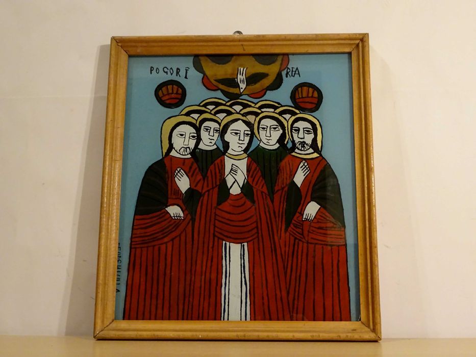 Icoana Pogorarea Duhului Sfant, pictura RARA din Nicula