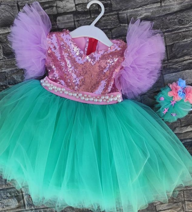 Rochie sirena de ocazie/serbare/ședinta foto + paiete si bentita