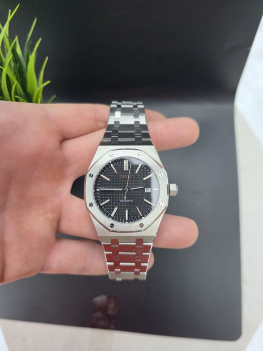 Vând Seiko "Royal Oak" Mod – Black Waffle Dial – Automatic – Nou