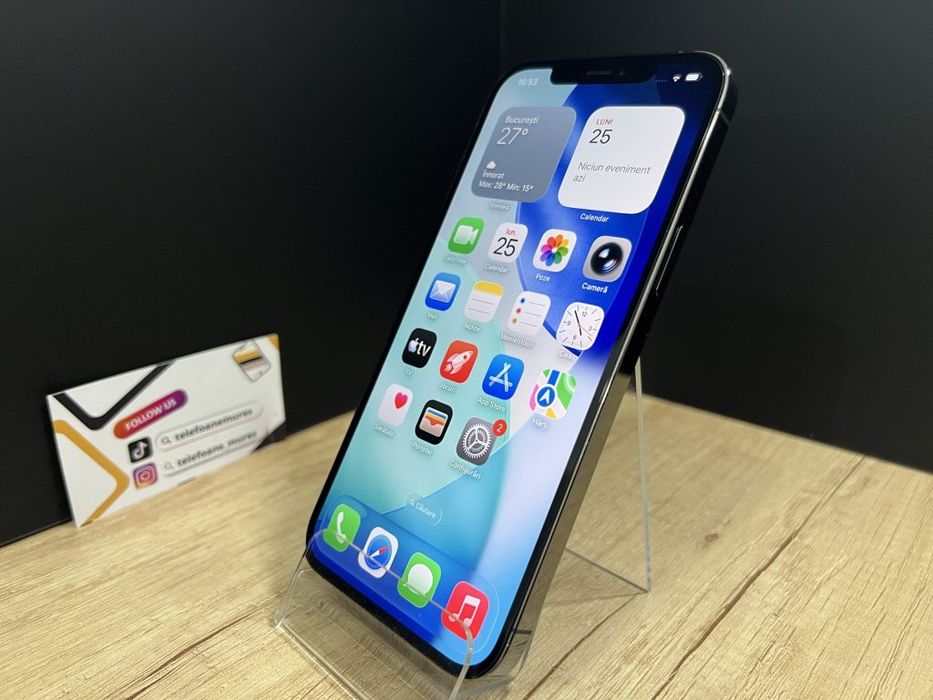 iPhone 12 Pro Max 128Gb Graphite Second-Hand 3 ani garanție, Telefoane