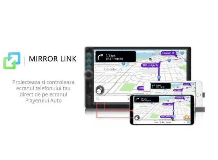 Navigatie touch MirrorLink 7INCH 2DIN compatibil orice auto carplay