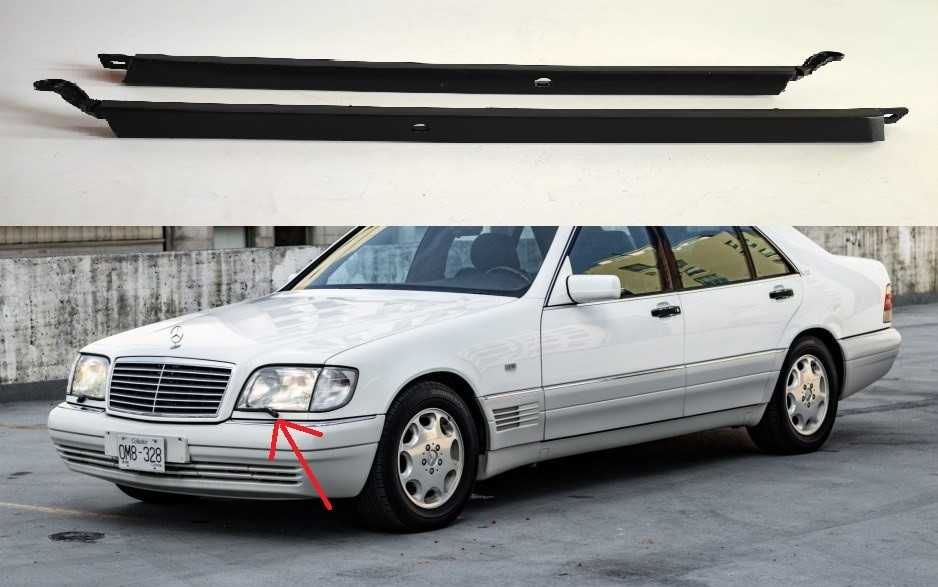 Лайсни фарове с дупка за чистачки Мерцедес 140 S Mercedes W140 Лайсна с ...