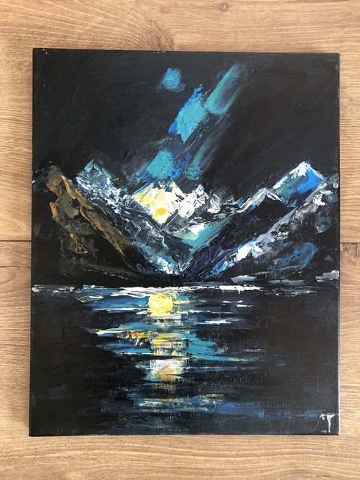 Картина с акрил пейзаж