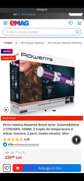 Perie rotativă Rowenta