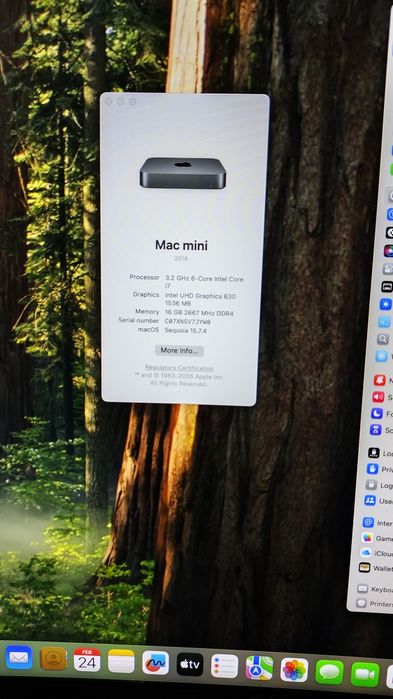 Apple Mac Mini 2018 i7 16GB RAM 512GB NVME