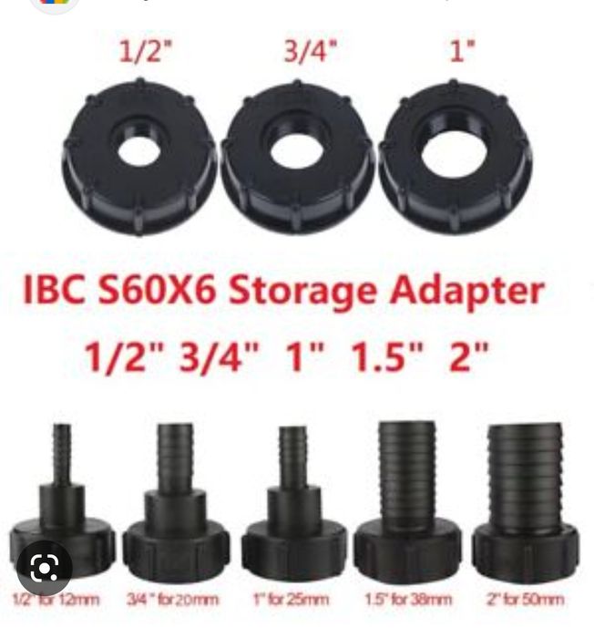 Бидон 1000 литра преходи адаптори