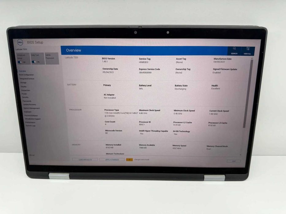 Laptop SH Dell Latitude 7320 i5-1145G7 SSd 512Gb Touchscreen