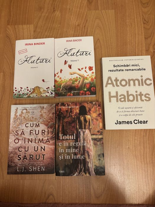 Pachet 5 cărți bestseller – Romance, Dezvoltare personală & Ficțiune (Atomic Habits, Irina Binder etc.)