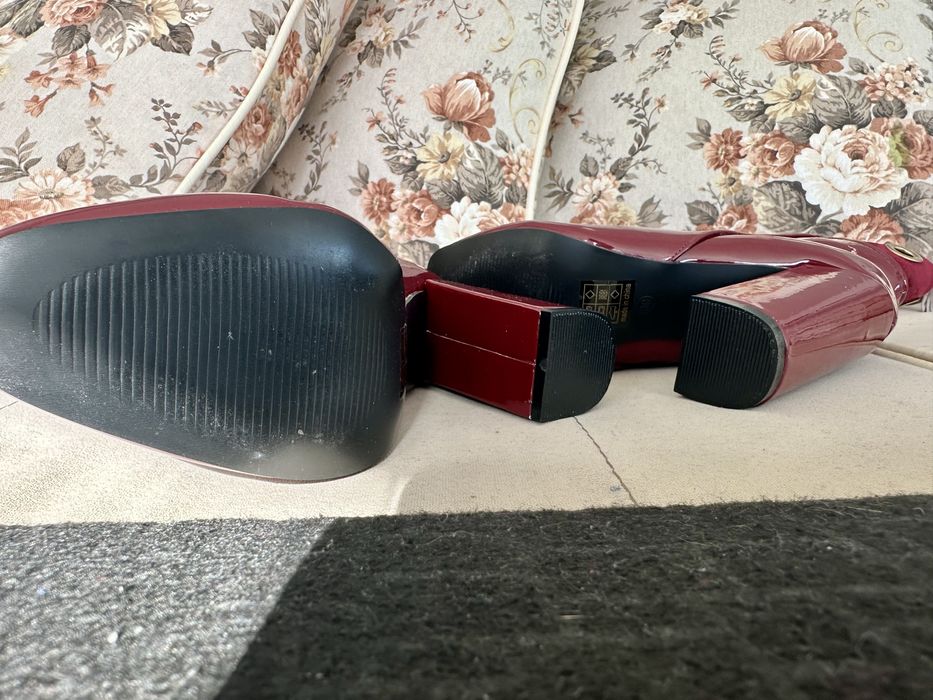 Елегантни Чисто нови дамски боти, цвят бордо #39