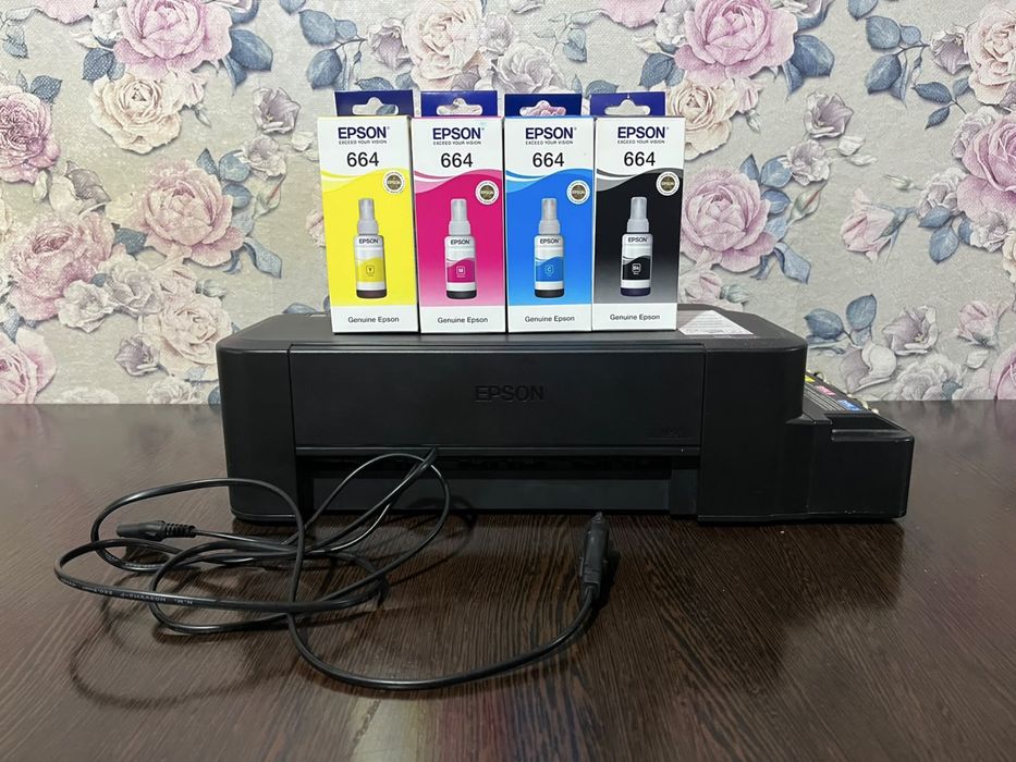 Цветной принтер Epson L120 с красками