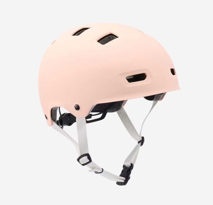 Каска за ролери, скейтборд, тротинетка BTWIN MF500, светлорозова