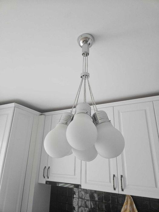 Lustra Pendul Erste SPHERE crom cu alb 7 becuri