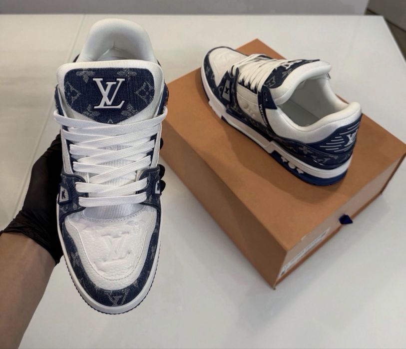 Adidasi LV Trainers PREMIUM Blue Denim- FULL BOX