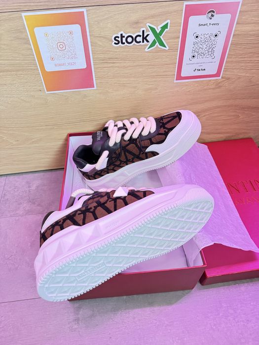 Sneakers Valentino Garavani Brown  One Stud XL , Poze Reale 40-44