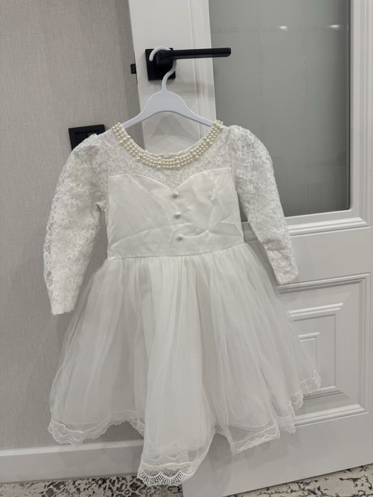 Эльза платья Белый платье детский б/у