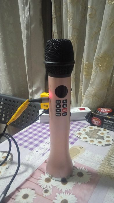 Микрофон заряжается от сети