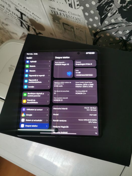 Honor Magic V3 la cutie Citiți anuntul